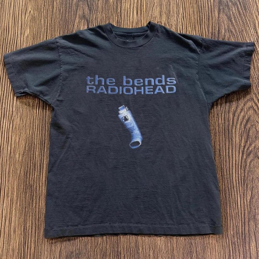 Gildan Men Black T-Shirt Radiohead The Bends Black Cotton T-Shirt